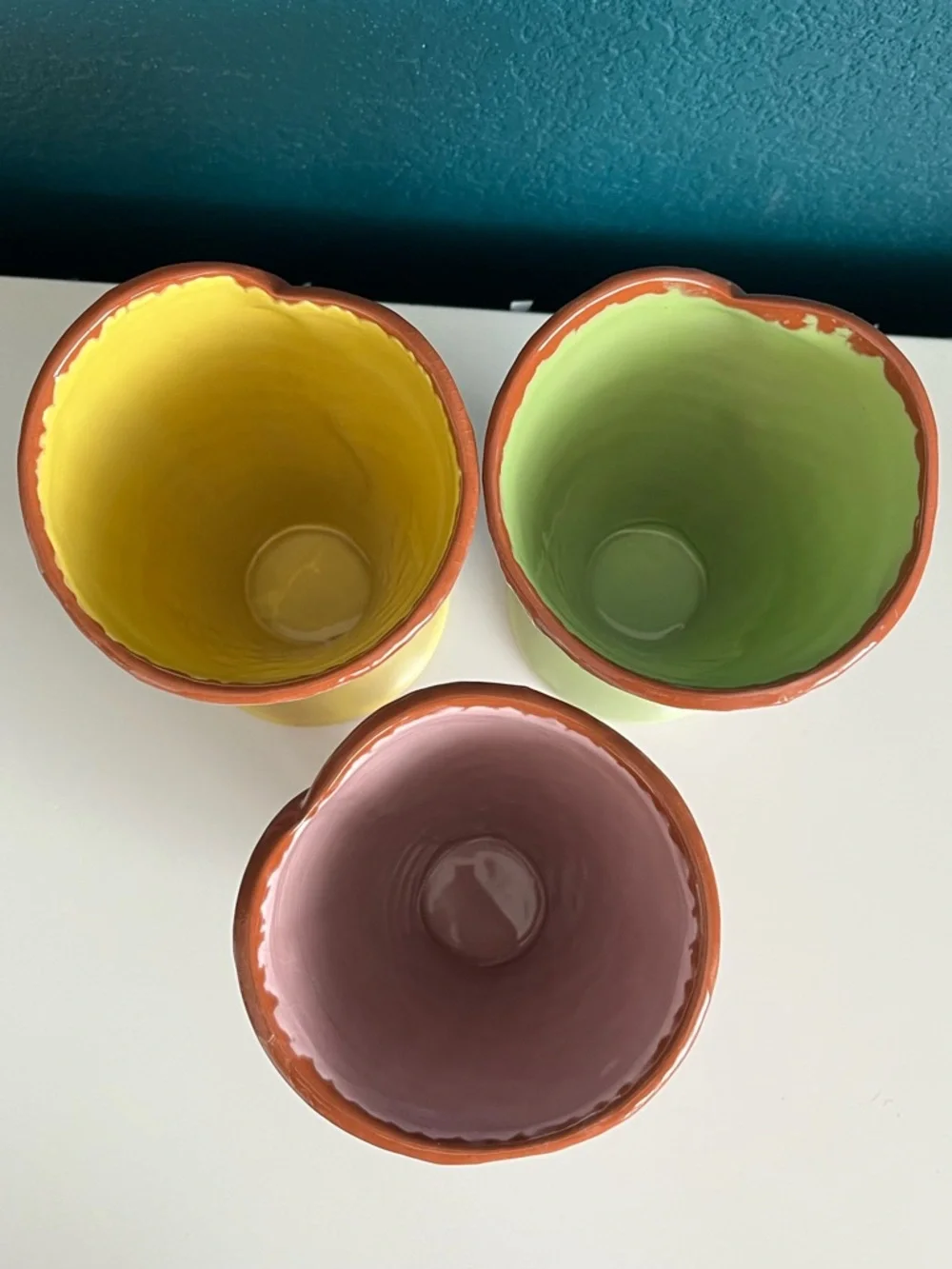 Vintage Hallmark Ceramic Ice Cream Waffle Cone Sundae Cups x3 - Picture 7 of 9
